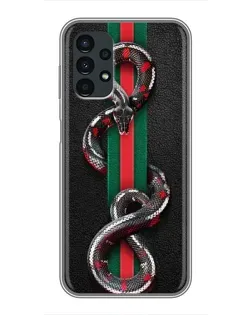 Чехол для Samsung Galaxy A13 (5G) с картинкой «Gucci — змея на полосе» Чехол для Samsung Galaxy A13 (5G) с картинкой «Gucci — змея на полосе»