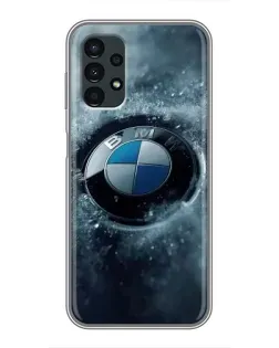 Чехол для Samsung Galaxy A13 (5G) с картинкой «Логотип BMW — лед»