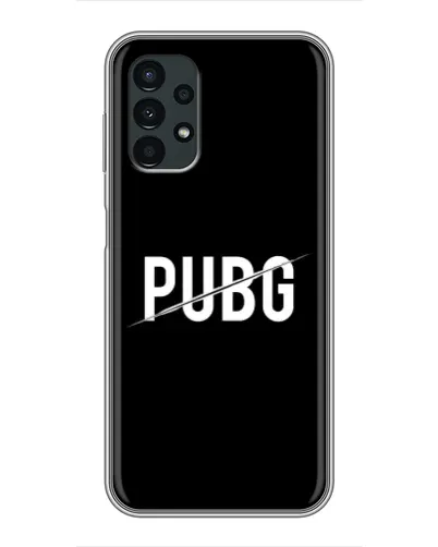Чехол для Samsung Galaxy A13 (5G) с картинкой «PUBG — белый логотип»