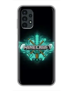 Чехол для Samsung Galaxy A13 (5G) с картинкой «Minecraft Diamond лого»