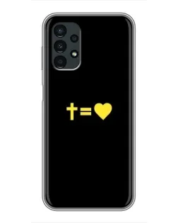 Чехол для Samsung Galaxy A13 (5G) с картинкой «Сердце и Крест»