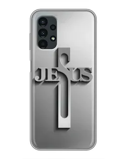 Чехол для Samsung Galaxy A13 (5G) с картинкой «Металлический крест Jesus» Чехол для Samsung Galaxy A13 (5G) с картинкой «Металлический крест Jesus»