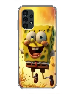 Чехол для Samsung Galaxy A13 (5G) с картинкой «Губка Боб прыгает»
