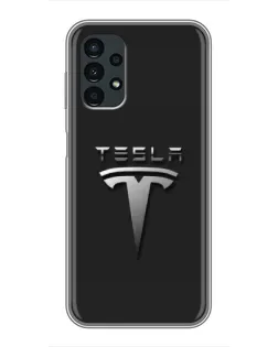Чехол для Samsung Galaxy A13 (5G) с картинкой «Стальной логотип Tesla» Чехол для Samsung Galaxy A13 (5G) с картинкой «Стальной логотип Tesla»
