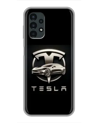 Чехол для Samsung Galaxy A13 (5G) с картинкой «Tesla — серебристое авто» Чехол для Samsung Galaxy A13 (5G) с картинкой «Tesla — серебристое авто»