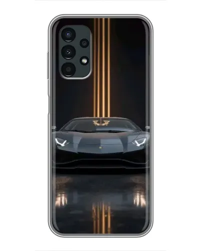 Чехол для Samsung Galaxy A13 (5G) с картинкой «Lamborghini золотые линии»