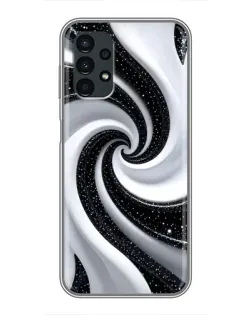 Чехол для Samsung Galaxy A13 (5G) с картинкой «Черно-белая спираль»