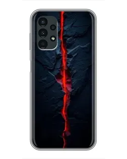 Чехол для Samsung Galaxy A13 (5G) с картинкой «Kрасная лавовая трещина»