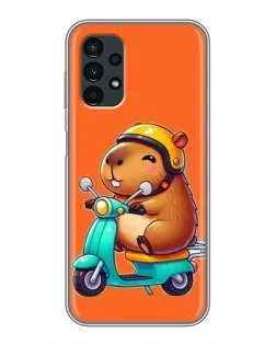 Чехол для Samsung Galaxy A13 (5G) с картинкой «Капибара на скутере» Чехол для Samsung Galaxy A13 (5G) с картинкой «Капибара на скутере»