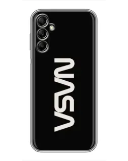 Чехол для Samsung Galaxy A14 5G с картинкой «NASA — вертикальный логотип»