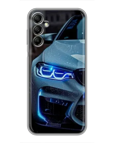 Чехол для Samsung Galaxy A14 5G с картинкой «Взгляд BMW с синими фарами»