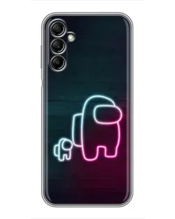 Чехол для Samsung Galaxy A14 5G с картинкой «Among Us неон-арт»