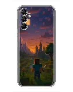 Чехол для Samsung Galaxy A14 5G с картинкой «Стив у башни» Чехол для Samsung Galaxy A14 5G с картинкой «Стив у башни»
