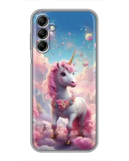 Чехол для Samsung Galaxy A14 5G с картинкой «Единорог среди облаков»