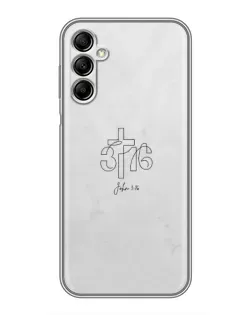 Чехол для Samsung Galaxy A14 5G с картинкой «Иоанна 3:16 Крест» Чехол для Samsung Galaxy A14 5G с картинкой «Иоанна 3:16 Крест»