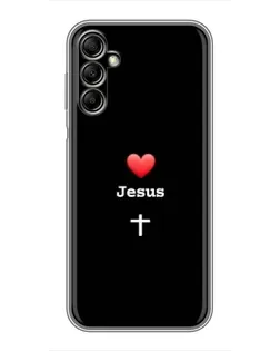 Чехол для Samsung Galaxy A14 5G с картинкой «Сердце - Jesus» Чехол для Samsung Galaxy A14 5G с картинкой «Сердце - Jesus»