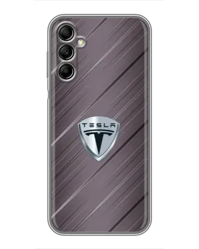 Чехол для Samsung Galaxy A14 5G с картинкой «Металлическая текстура Tesla»