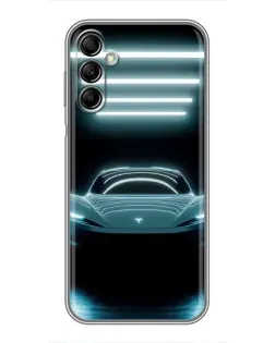 Чехол для Samsung Galaxy A14 5G с картинкой «Tesla в неоне» Чехол для Samsung Galaxy A14 5G с картинкой «Tesla в неоне»