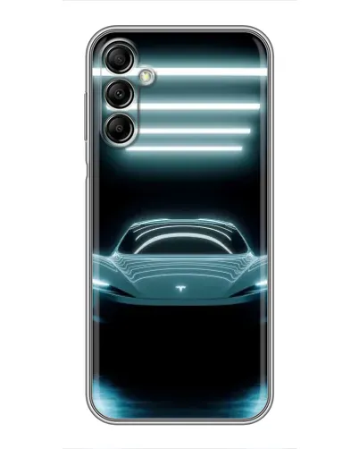 Чехол для Samsung Galaxy A14 5G с картинкой «Tesla в неоне»