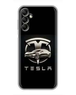 Чехол для Samsung Galaxy A14 5G с картинкой «Tesla — серебристое авто» Чехол для Samsung Galaxy A14 5G с картинкой «Tesla — серебристое авто»
