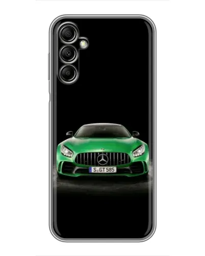 Чехол для Samsung Galaxy A14 5G с картинкой «Mercedes — неоновый лого»