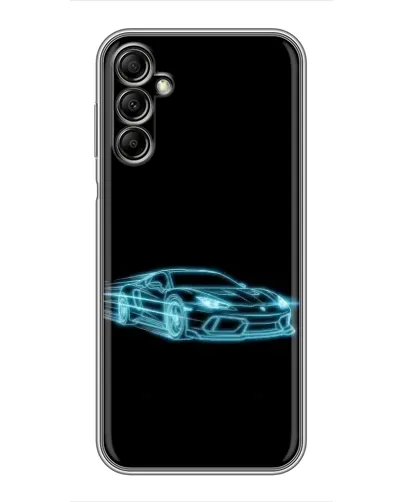 Чехол для Samsung Galaxy A14 5G с картинкой «Неоновый контур Lamborghini»