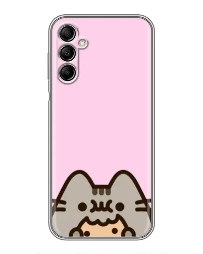 Чехол для Samsung Galaxy A14 5G с картинкой «Pusheen и печенье»