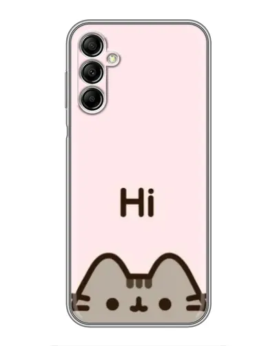 Чехол для Samsung Galaxy A14 5G с картинкой «Пушин говорит Hi»