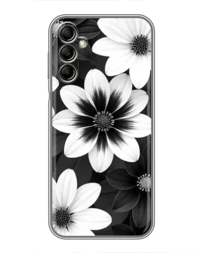 Чехол для Samsung Galaxy A14 5G с картинкой «Монохромные астры»