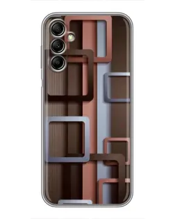 Чехол для Samsung Galaxy A14 5G с картинкой «Коричневые объемные квадраты» Чехол для Samsung Galaxy A14 5G с картинкой «Коричневые объемные квадраты»