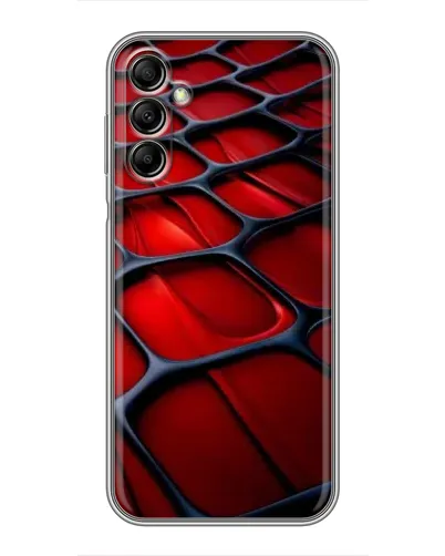 Чехол для Samsung Galaxy A14 5G с картинкой «Красная глянцевая сетка»