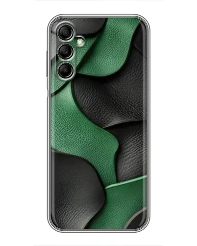 Чехол для Samsung Galaxy A14 5G с картинкой «Зеленые кожаные волны»