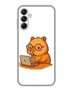 Чехол для Samsung Galaxy A14 5G с картинкой «Капибара с ноутбуком» Чехол для Samsung Galaxy A14 5G с картинкой «Капибара с ноутбуком»