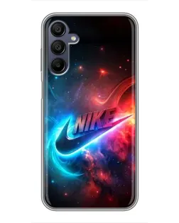 Чехол для Samsung Galaxy A15 (A155) с картинкой «Огненный логотип Nike»