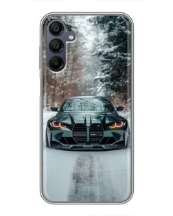 Чехол для Samsung Galaxy A15 (A155) с картинкой «BMW в зимнем лесу» Чехол для Samsung Galaxy A15 (A155) с картинкой «BMW в зимнем лесу»