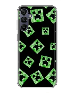 Чехол для Samsung Galaxy A15 (A155) с картинкой «Паттерн с криперами» Чехол для Samsung Galaxy A15 (A155) с картинкой «Паттерн с криперами»