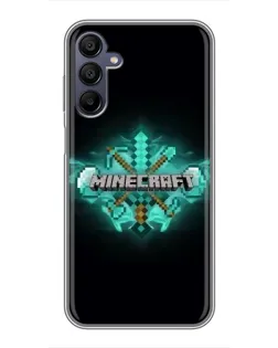 Чехол для Samsung Galaxy A15 (A155) с картинкой «Minecraft Diamond лого» Чехол для Samsung Galaxy A15 (A155) с картинкой «Minecraft Diamond лого»