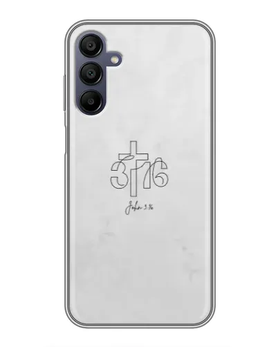 Чехол для Samsung Galaxy A15 (A155) с картинкой «Иоанна 3:16 Крест»