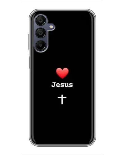 Чехол для Samsung Galaxy A15 (A155) с картинкой «Сердце - Jesus»