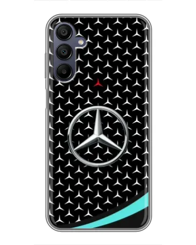 Чехол для Samsung Galaxy A15 (A155) с картинкой «Mercedes — бирюзовый акцент»