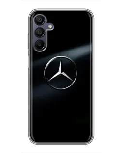 Чехол для Samsung Galaxy A15 (A155) с картинкой «Mercedes на металле»