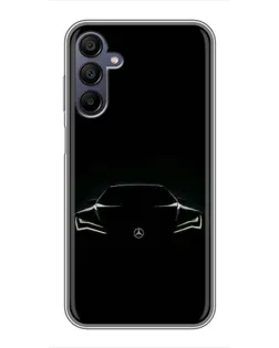 Чехол для Samsung Galaxy A15 (A155) с картинкой «Mercedes — силуэт авто»