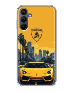 Чехол для Samsung Galaxy A15 (A155) с картинкой «Желтый Lamborghini город» Чехол для Samsung Galaxy A15 (A155) с картинкой «Желтый Lamborghini город»