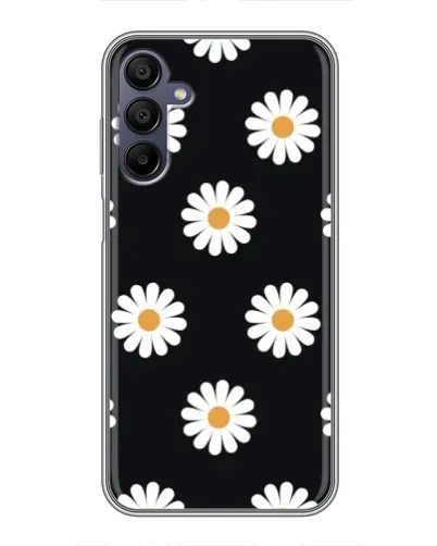 Чехол для Samsung Galaxy A15 (A155) с картинкой «Ромашки на черном» Чехол для Samsung Galaxy A15 (A155) с картинкой «Ромашки на черном»