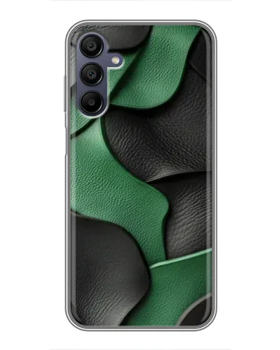 Чехол для Samsung Galaxy A15 (A155) с картинкой «Зеленые кожаные волны» Чехол для Samsung Galaxy A15 (A155) с картинкой «Зеленые кожаные волны»