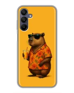 Чехол для Samsung Galaxy A15 (A155) с картинкой «Капибара на отдыхе»
