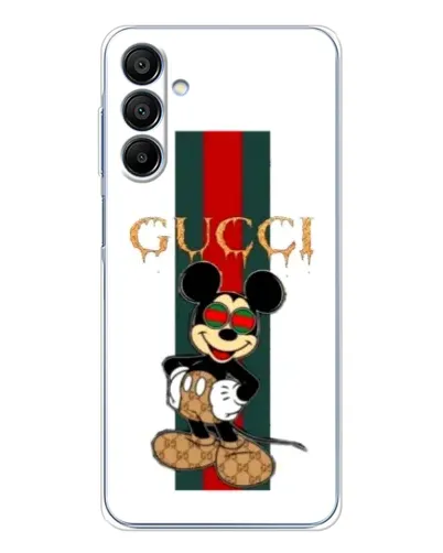 Чехол для Samsung Galaxy A16 5G с картинкой «Микки Маус Gucci — полосы» Чехол для Samsung Galaxy A16 5G с картинкой «Микки Маус Gucci — полосы»