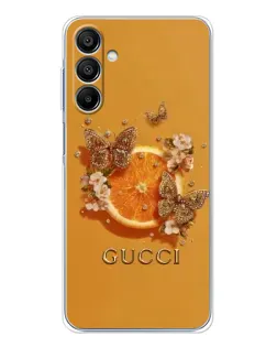 Чехол для Samsung Galaxy A16 5G с картинкой «Gucci — золотые бабочки» Чехол для Samsung Galaxy A16 5G с картинкой «Gucci — золотые бабочки»