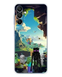 Чехол для Samsung Galaxy A16 5G с картинкой «Эндермен в лесу»