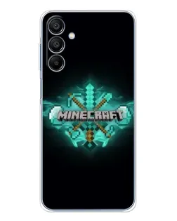 Чехол для Samsung Galaxy A16 5G с картинкой «Minecraft Diamond лого»